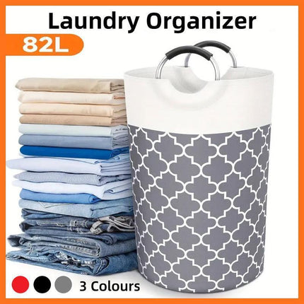 82L Large Capacity Laundry Basket for Dirty Clothes Toy Storage and Organizing - Black.