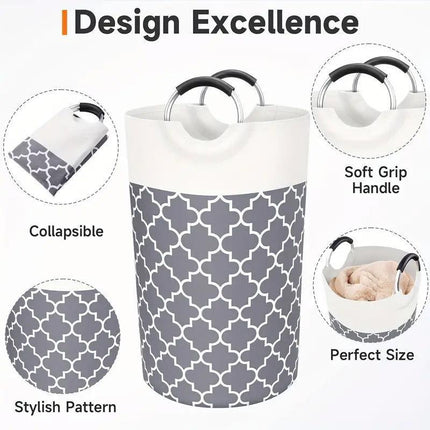 82L Large Capacity Laundry Basket for Dirty Clothes Toy Storage and Organizing - Black.