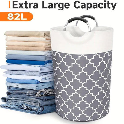 82L Large Capacity Laundry Basket for Dirty Clothes Toy Storage and Organizing - Black.