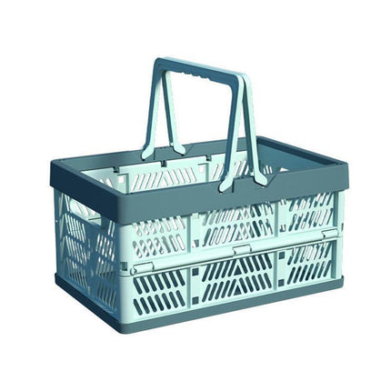 Foldable Portable Picnic Basket Lightweight Storage Basket for Outdoor Use - Grey.