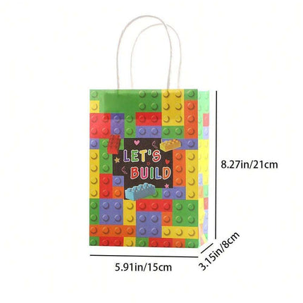 30PCS Fashion Ball Kraft Paper Gift Bag Festivals gift tote bag Party Favor Bag - Basketball-30pcs.