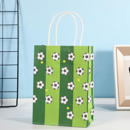 30PCS Fashion Ball Kraft Paper Gift Bag Festivals gift tote bag Party Favor Bag - Basketball-30pcs.