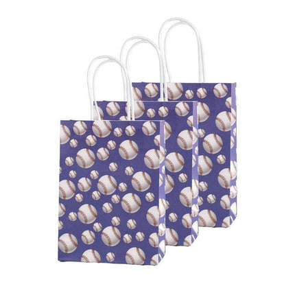 30PCS Fashion Ball Kraft Paper Gift Bag Festivals gift tote bag Party Favor Bag - Basketball-30pcs.