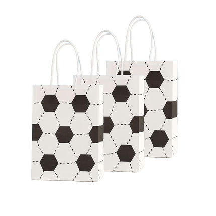 30PCS Fashion Ball Kraft Paper Gift Bag Festivals gift tote bag Party Favor Bag - Basketball-30pcs.