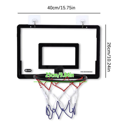 Wall Mounted Foldable Basketball Stand Indoor Outdoor Hoop Frame for Young Players.