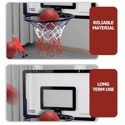 Wall Mounted Foldable Basketball Stand Indoor Outdoor Hoop Frame for Young Players.
