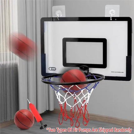 Wall Mounted Foldable Basketball Stand Indoor Outdoor Hoop Frame for Young Players.