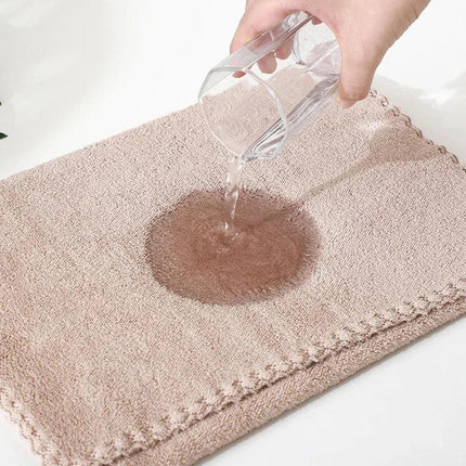 Coral Velvet Towel Set Bath Towels Soft Absorbent Quick Dry Face Hand Cloth Home - Brown.
