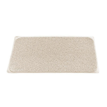 Anti Slip Shower Mat Loofah Surface Bath Rug 70x40cm White PVC Bathroom Carpet.
