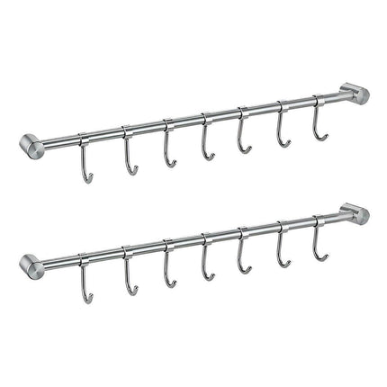 2PCS 304 Stainless Steel Bathroom Towel Hook Wall Mounted Clothes Kitchen Hanger.