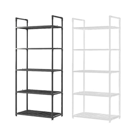 5Tiers Pot Storage Rack Pan Stand Saucepan Holder Cookware Organizer for Kitchen - White.