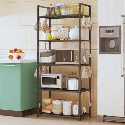5Tiers Pot Storage Rack Pan Stand Saucepan Holder Cookware Organizer for Kitchen - White.