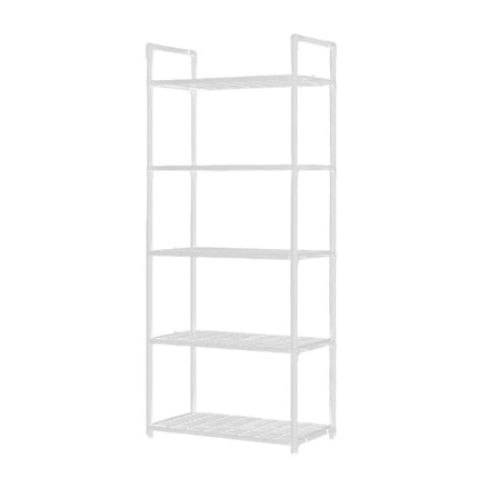 5Tiers Pot Storage Rack Pan Stand Saucepan Holder Cookware Organizer for Kitchen - White.