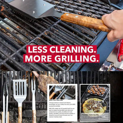 BBQ Grill Cleaning Brush Heavy Duty Wire Scraper for Outdoor Grill Maintenance.