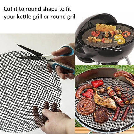3/6/10PCS Non-Stick BBQ Grill Mat Mesh Liner Cooking Barbecue Sheet Baking Pad - 40X30cm-3PCS.