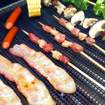 3/6/10PCS Non-Stick BBQ Grill Mat Mesh Liner Cooking Barbecue Sheet Baking Pad - 42X36cm-3PCS.