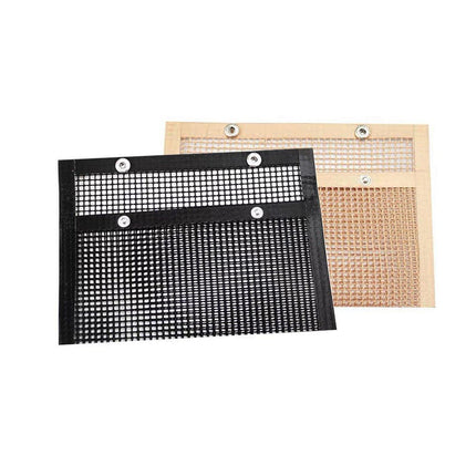 24x14CM BBQ Grilling Mesh Reusable Bag Outdoor Camping Barbecue Grill Mats Cooking Pads - Copper.