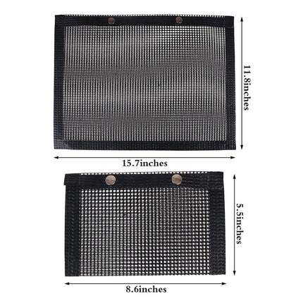 24x14CM BBQ Grilling Mesh Reusable Bag Outdoor Camping Barbecue Grill Mats Cooking Pads - Copper.