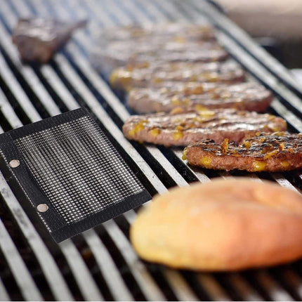 BBQ Mesh Grill Bag 27x22cm Non Stick Reusable Barbecue Grilling Basket Net - Copper.
