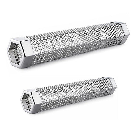 Hexagon Bbq Smoker Tube Stainless Steel Grill Accessory Smoking Box Long Lasting - 6Inch.