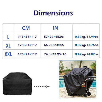 Waterproof Bbq Cover Heavy Duty Rain Gas Barbeque Smoker Grill Protector L/XL/XXL - L.