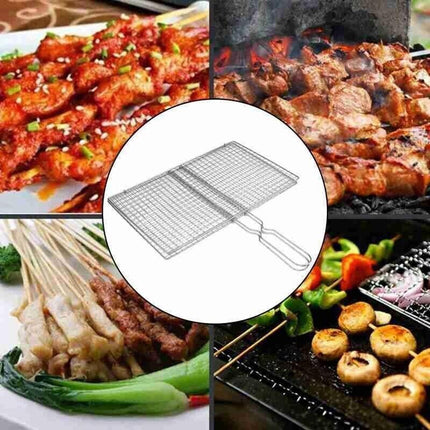 Bbq Fish Grilling Basket Grill Camping Net Meat Vegetable Cooking Kitchen Tool.