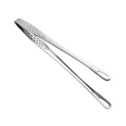 24/28Cm Stainless Steel Kitchen Grill Straight Tweezers Bbq Food Tongs Tools - 24CM.
