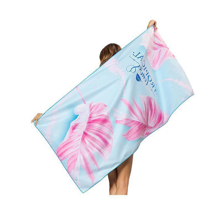 Sand Free XL Beach Towel + Bag Quick Dry Microfibre Compact Light Swimming - Deep Blue Whale.