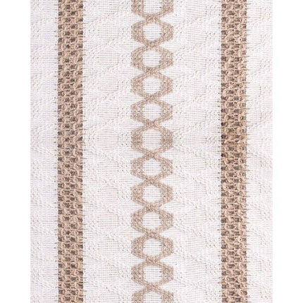 Cotton Linen Table Runner with Knot Tassel Bed End Towel Long Tablecloth Mat - Beige.