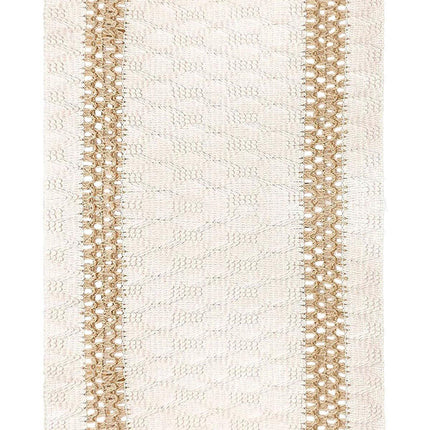 Cotton Linen Table Runner with Knot Tassel Bed End Towel Long Tablecloth Mat - Beige.