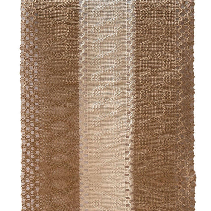 Cotton Linen Table Runner with Knot Tassel Bed End Towel Long Tablecloth Mat - Beige.