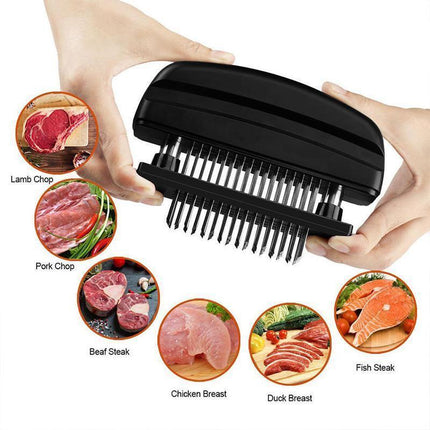 48-Blade Stainless Steel Meat Tenderizer Tool for Steak Pork Chicken Lamb.