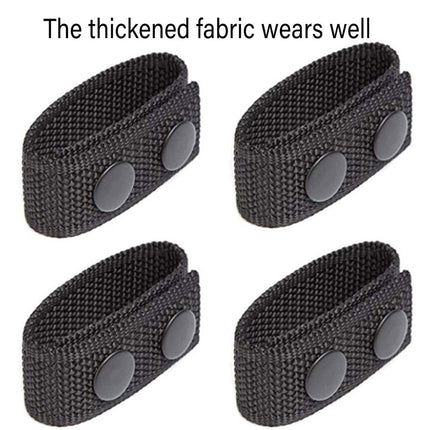 2PCS Outdoor Tactical Belt Loop Snap On Retainer Buckle Clip Holder Hiking Gear - Black.