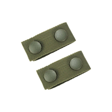 2PCS Outdoor Tactical Belt Loop Snap On Retainer Buckle Clip Holder Hiking Gear - Black.