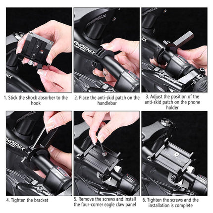 Aluminum Alloy Bicycle Mobile Phone Stand Phone Rack Cycling Accessories Mount.