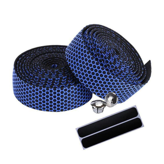 2X Thick Bicycle Handlebar Tape Bar Drop Wrap Mtb Road Bike Anti-Slip Punch - Green.