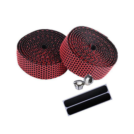 2X Thick Bicycle Handlebar Tape Bar Drop Wrap Mtb Road Bike Anti-Slip Punch - White.