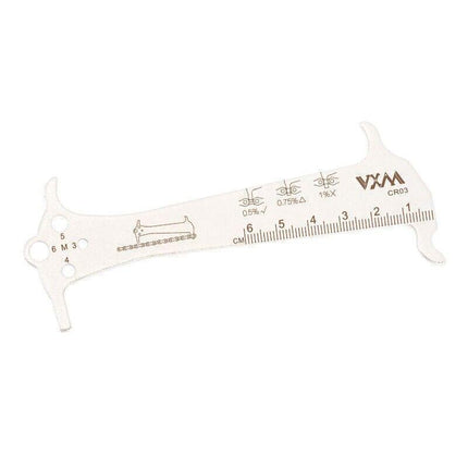 3 in 1 Bike Chain Wear Indicator Chain Hook Bolt Gauge Ruler Tool Stainless Steel.