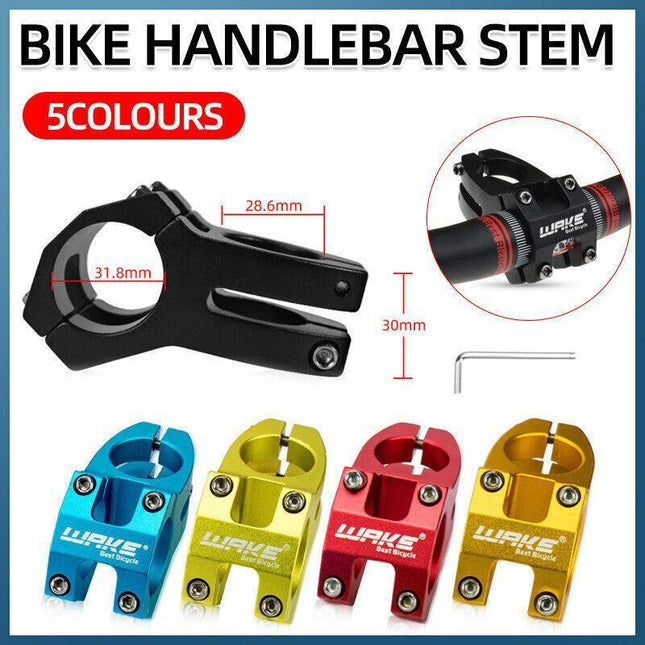 MTB Mountain Bike Handlebar Stem 31.8mm Aluminium Alloy Short Stem Cycling Part - Green.