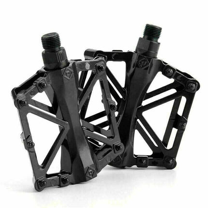 Bike Pedals Alloy Mountain Road MTB Colored Bicycle Nonslip Cycling Pedals 9/16" - Blue.