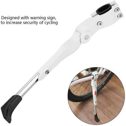 Rear Adjustable Kickstand for Mountain Bicycle Road Bike Parking Support Leg - Black.