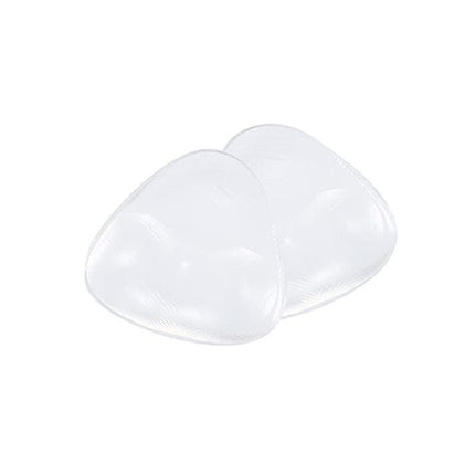 Triangle Push-Up Silicone Bra Inserts Breasts Pad Bikini Bra Cleavage Enhancers - Transparent-Small.
