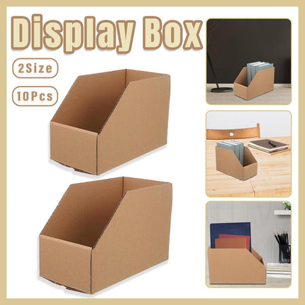 10pcs Slanted Display Boxes for Sorting Organising Storage Containers Organizer - 60cm x 30cm x 20cm.