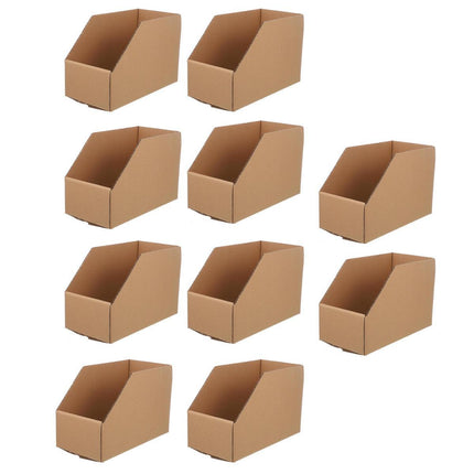 10pcs Slanted Display Boxes for Sorting Organising Storage Containers Organizer - 60cm x 30cm x 20cm.
