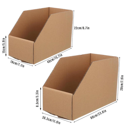 10pcs Slanted Display Boxes for Sorting Organising Storage Containers Organizer - 60cm x 30cm x 20cm.
