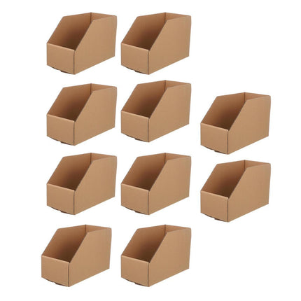 10pcs Slanted Display Boxes for Sorting Organising Storage Containers Organizer - 60cm x 30cm x 20cm.