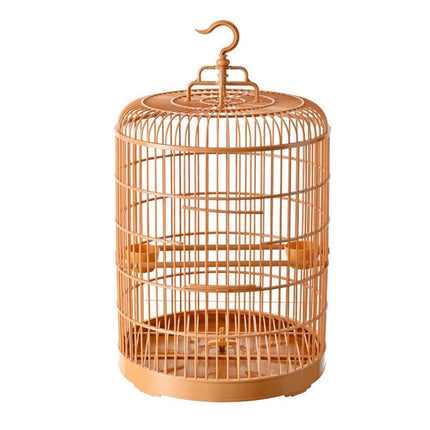 Luxury Portable Bird Cage Round Design Travel Pet Carrier for Small Birds.