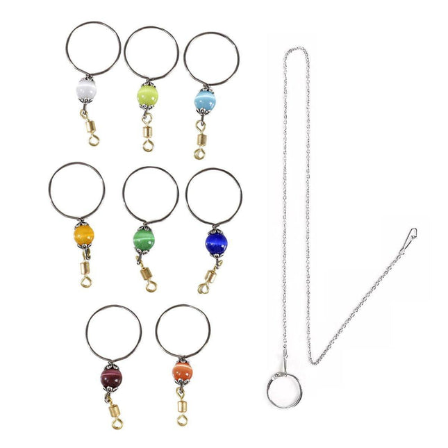 Parrot Neck Collar Stainless Steel Bird Chain Training Adjustable Bird Leash - M-Diameter 1.9cm.