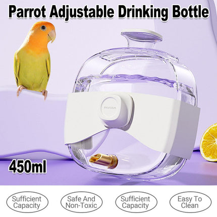 450ml Parrot Water Bottle Bird Drinker Feeder Large Capacity for Birds and Pet.