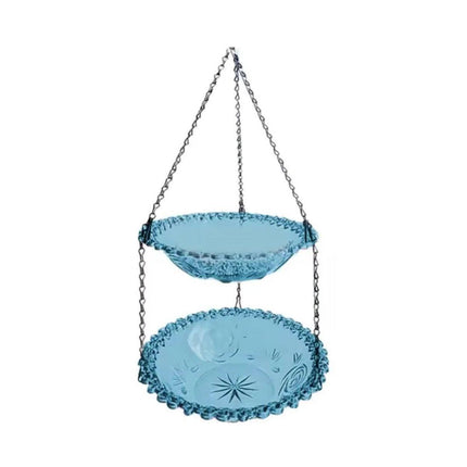 Outdoor Hanging Bird Feeder Bath Garden Patio Decoration for Attracting Birds - Purple.